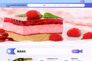 基于SpringBoot Vue美食交流宣传系统