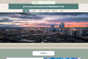  (协同算法+AI智能助手)基于SpringBoot大学生实习就业管理系统